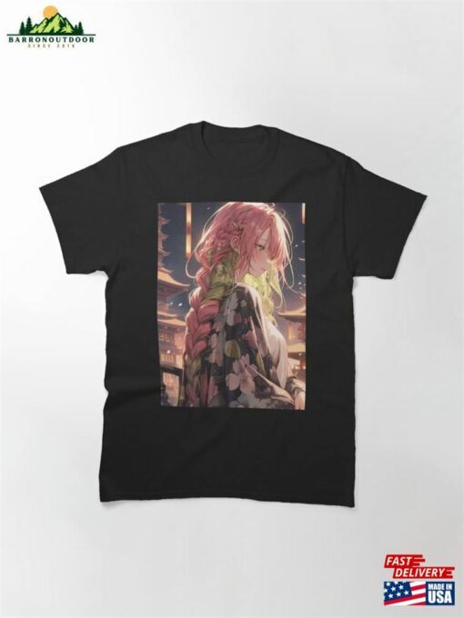 Demon Slayer Kimetsu No Yaiba Christmas Ethereal Enchantment Mitsuri’s Anime Temple Girl Waifu Classic T-Shirt Sweatshirt