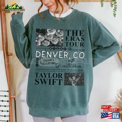 Denver Co Night 2 Comfort Colors Shirt Surprise Songs Sweatshirt Hoodie