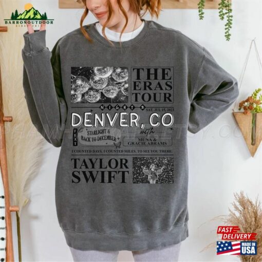 Denver Co Night 2 Comfort Colors Shirt Surprise Songs Sweatshirt T-Shirt