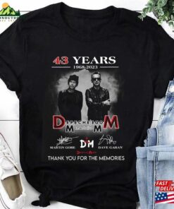 Depeche Mode Band 43 Years T-Shirt Memento Mori Tour 2023 Shirt Fan Gifts Hoodie Classic Depeche Mode Band 43 Years T-Shirt Memento Mori Tour 2023 Shirt Fan Gifts Hoodie Classic