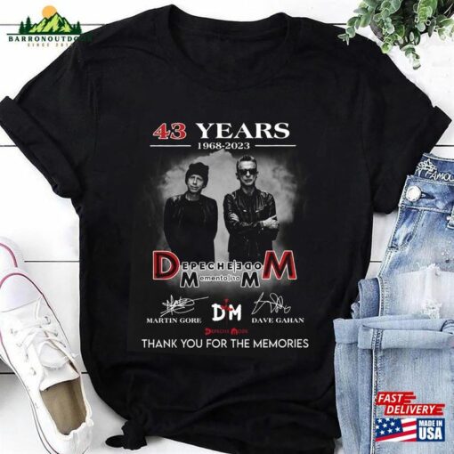 Depeche Mode Band 43 Years T-Shirt Memento Mori Tour 2023 Shirt Fan Gifts Hoodie Classic