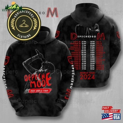 Depeche Mode Tee World Tour 2024 Sweatshirt Band Hoodie Unisex T-Shirt