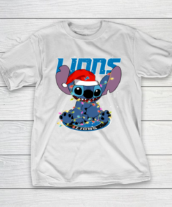 Detroit Lions NFL Football noel stitch Christmas T-Shirt