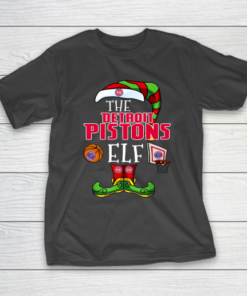 Detroit Pistons Christmas ELF Funny NBA T-Shirt