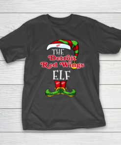Detroit Red Wings Christmas ELF Funny NHL T-Shirt