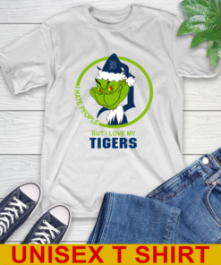 Detroit Tigers MLB Christmas Grinch I Hate People But I Love My Favorite Baseball Team T-Shirt