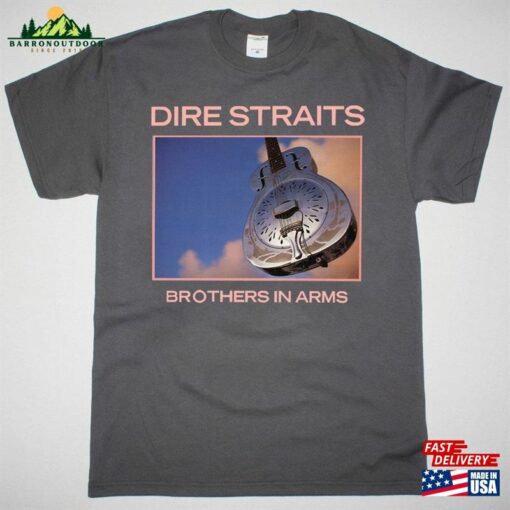 Dire Straits Brothers In Arms Tour 1985 Mark Knopfler T-Shirt Shirt Classic Unisex