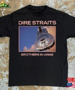 Dire Straits Brothers In Arms Tour 1985 Mark Knopfler T-Shirt Shirt Classic Unisex