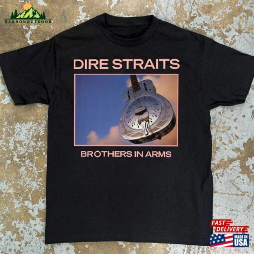 Dire Straits Brothers In Arms Tour 1985 Mark Knopfler T-Shirt Shirt Classic Unisex