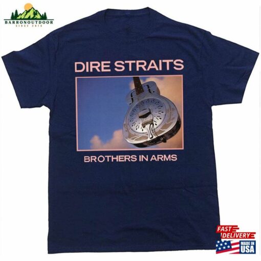 Dire Straits Brothers In Arms Tour 1985 Mark Knopfler T-Shirt Shirt Classic Unisex