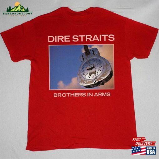 Dire Straits Brothers In Arms Tour 1985 Mark Knopfler T-Shirt Shirt Classic Unisex