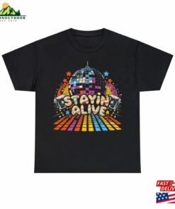 Disco Ball Stayinalive T Shirt Bee Gees Shirt Vintage Dance Floor Tee Classic Sweatshirt 3