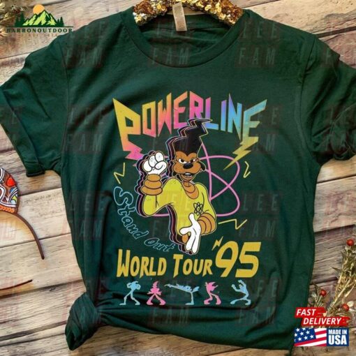 Disney A Goofy Movie Powerline Stand Out World Tour 95 Shirt Birthday Gift Ideas Walt T-Shirt Classic Hoodie