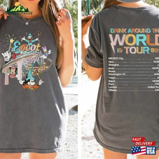 Disney Epcot World Tour Shirt Disneyland Trip 2023 Tee Hoodie Unisex