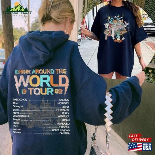 Disney Epcot World Tour Shirt Disneyland Trip 2023 Tee Hoodie Unisex