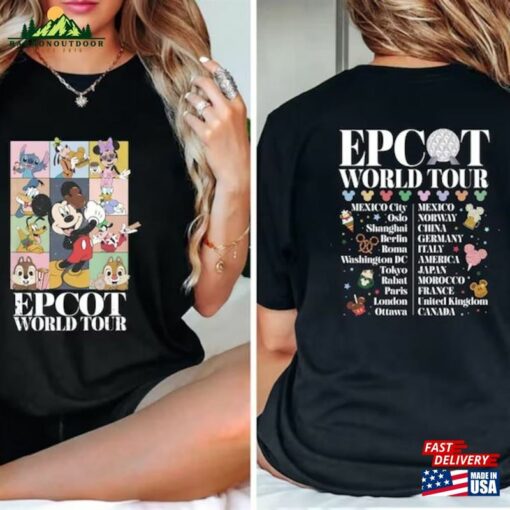 Disney Epcot World Tour Shirt Drink Around The Snack Sweatshirt Hoodie