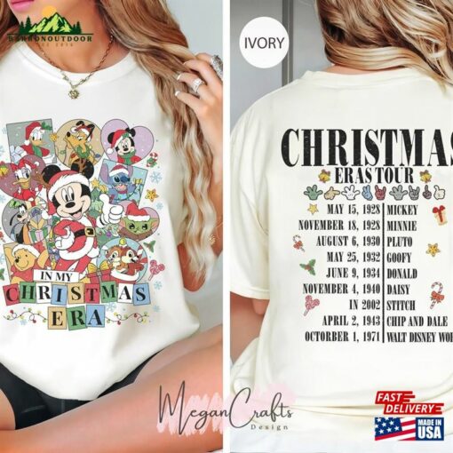 Disney In My Christmas Era Two Sided Comfort Colors Shirt Tour Sweatshirt Classic