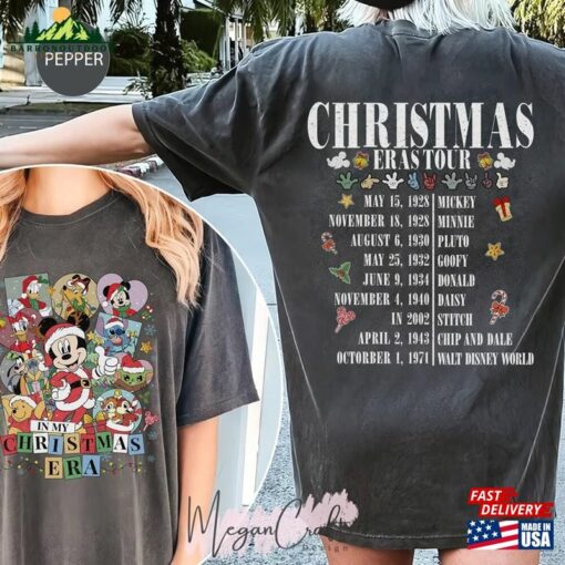 Disney In My Christmas Era Two Sided Comfort Colors Shirt Tour Sweatshirt Classic