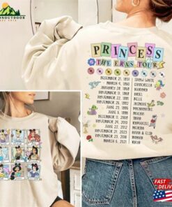 Disney Princess Eras Tour Shirt Characters Disneyland Trip Sweatshirt Classic