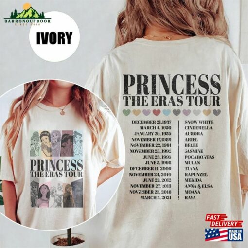 Disney Princess Eras Tour Shirt Disneyland Concert Hoodie Unisex