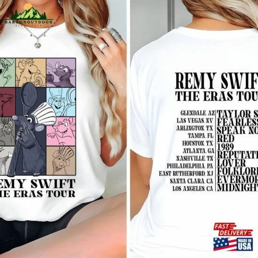 Disney Remy Swift The Eras Tour T-Shirt Vintage Rats Sweatshirt Mouse Chef Hoodie Unisex