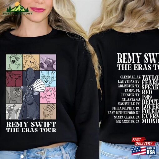 Disney Remy Swift The Eras Tour T-Shirt Vintage Rats Sweatshirt Mouse Chef Hoodie Unisex