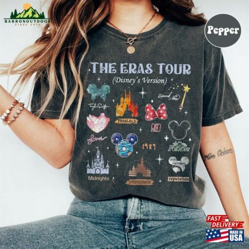 Disney The Eras Tour Shirt Mickey Era Retro Disneyland Castle Hoodie Classic