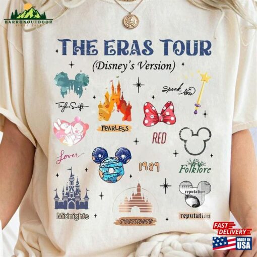 Disney The Eras Tour Shirt Mickey Era Retro Disneyland Castle Hoodie Classic