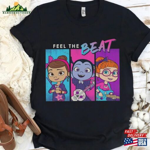 Disney Vampirina Scream Girls Band Feel The Beat Retro T-Shirt Magic Kingdom Trip Unisex Family Birthday Gift Adult Kid Toddler Tee Classic