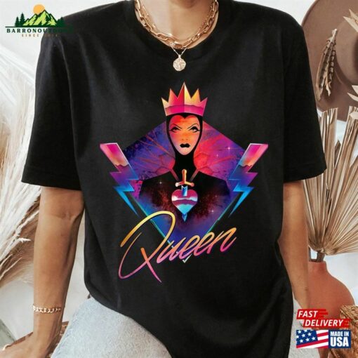 Disney Villains Evil Queen Neon 90S Rock Band Shirt Family Matching Walt World Classic T-Shirt