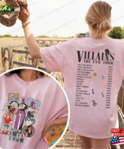 Disney Villains Evil Tour Double Sides Shirt Retro Characters Concert Music Sweatshirt T-Shirt 2 Disney Villains Evil Tour Double Sides Shirt Retro Characters Concert Music Sweatshirt T Shirt 3