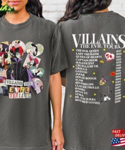 Disney Villains The Evil Tour Shirt Retro Characters Comcert Music Eras T-Shirt Sweatshirt