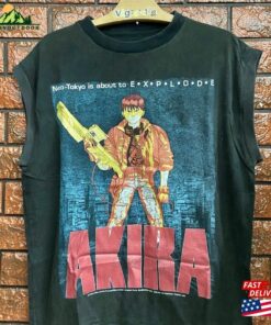 Distressed Akira Japanese Cyber Punk Anime 1988 Movie Poster Sleeveless T-Shirt Cyberpunk Hoodie