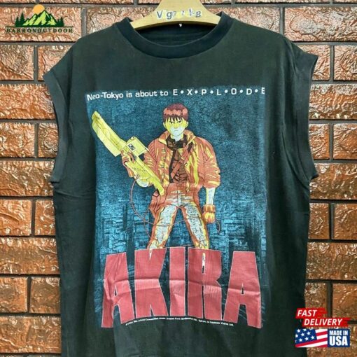 Distressed Akira Japanese Cyber Punk Anime 1988 Movie Poster Sleeveless T-Shirt Cyberpunk Hoodie