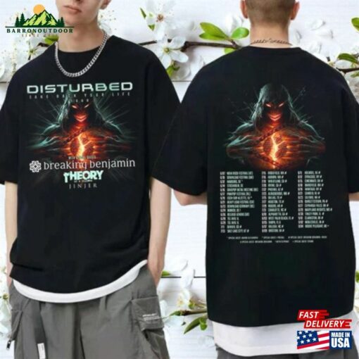 Disturbed World Tour 2023 Shirt Band Baseball T-Shirt Take Back Your Life Sweatshirt Classic