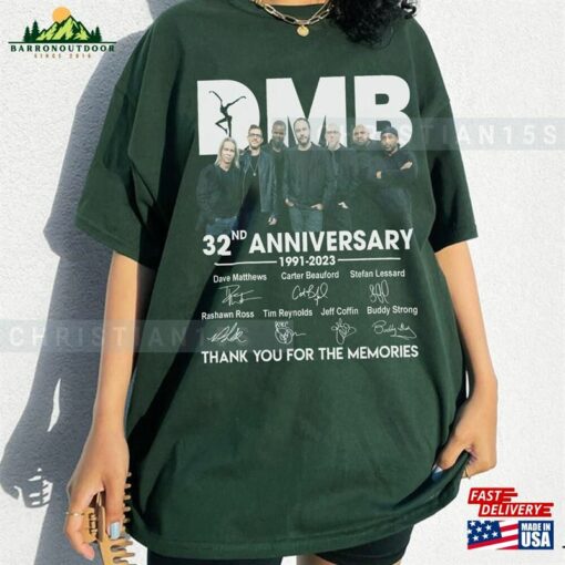 Dmb Anniversary 1991 2023 Thank You For The Memories Dave Matthews Shirt Sweatshirt Hoodie