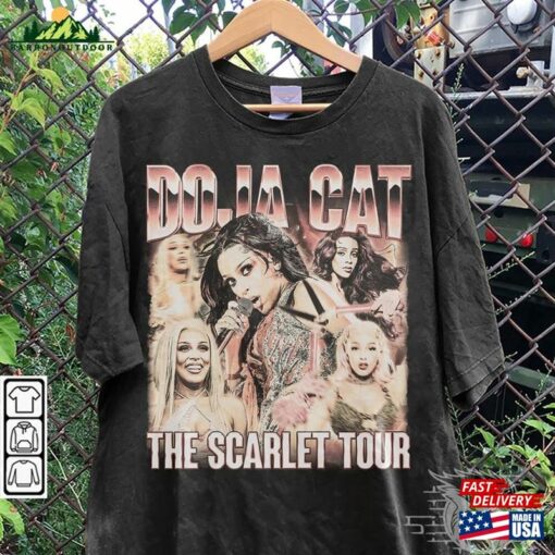 Doja Cat Rap Shirt The Scarlet Tour 2023 Vintage 90S Y2k Style T-Shirt Hoodie