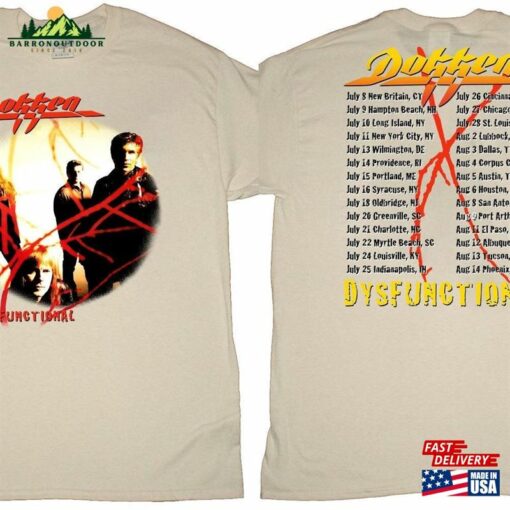 Dokken Dysfunctional Tour 1995 T-Shirt’95 Unisex