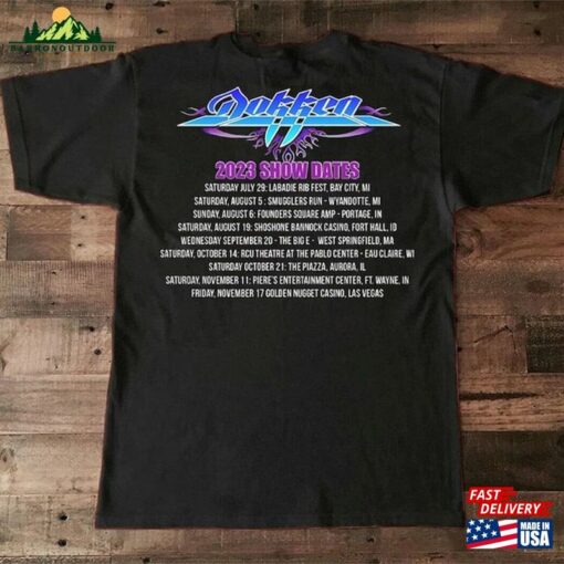 Dokken Tour July 2023 T-Shirt Show Dates Sweatshirt Unisex