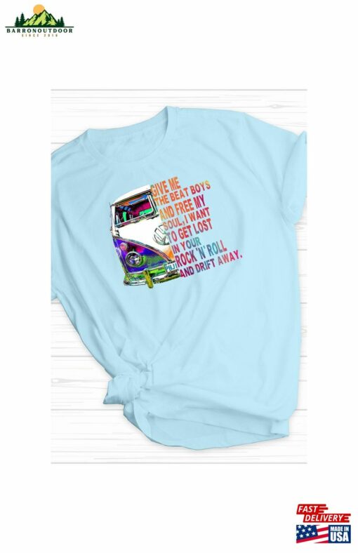 Doobie Brothers Song Lyrics Printed On Full Front Of 100 Cotton Short Sleeve T Shirt Sweatshirt Unisex