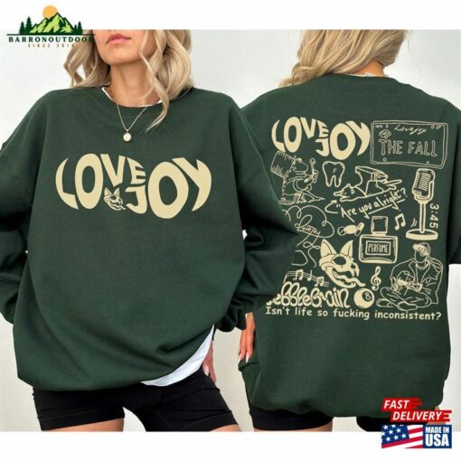 Double Side Lovejoy Music Doodle Art Sweatshirt Tracklist Album Hoodie