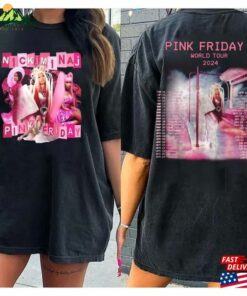 Double Side Nicki Minaj Pink Friday 2 Tour Vintage T-Shirt Retro World Shirt Sweatshirt Unisex Classic