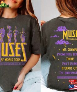 Double Sided Hercules Muses 97 World Tour Comfort Colors Shirt Retro Disney Front And Back T-Shirt Disneyland Trip Unisex Hoodie
