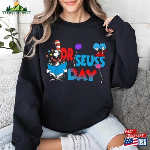 Dr Seuss T-Shirt Day Sweatshirt Read Across America Unisex Hoodie