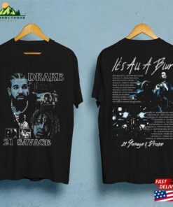 Drake 21 Savage Rap Premium 2 Sided T-Shirt Its All A Blur Tour 2023 Hoodie Unisex
