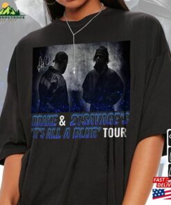 Drake 21 Savage Rap Shirt It’s All A Blur Tour 2023 90S Y2k Style Sweatshirt T-Shirt