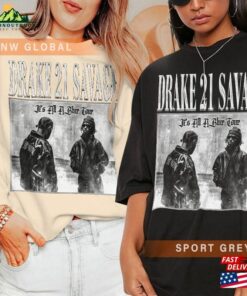 Drake 21 Savage Rap Shirt It’s All A Blur Tour 2023 90S Y2k Sweatshirt Unisex Hoodie