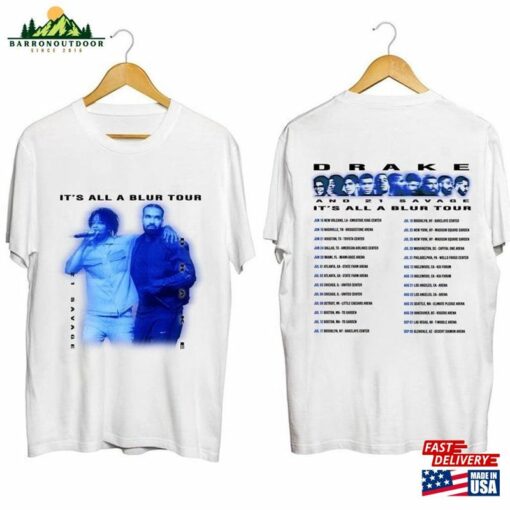 Drake 21 Savage Tour Rescheduled Shirt It’s All A Blur 2023 T-Shirt Unisex