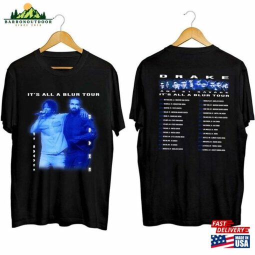 Drake 21 Savage Tour Rescheduled Shirt It’s All A Blur 2023 T-Shirt Unisex