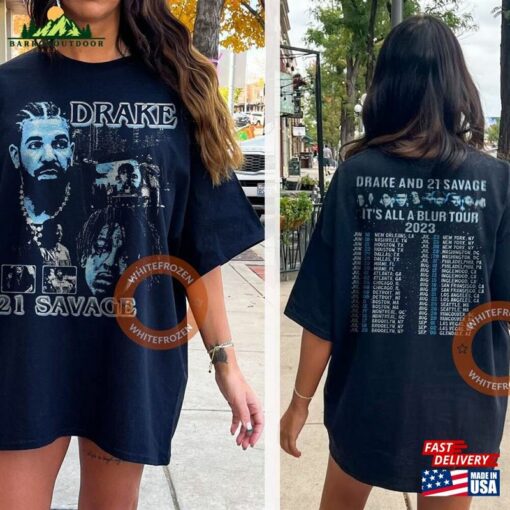 Drake 21 Savage Tour T-Shirt It’s All A Blur 2023 Shirt Classic Unisex